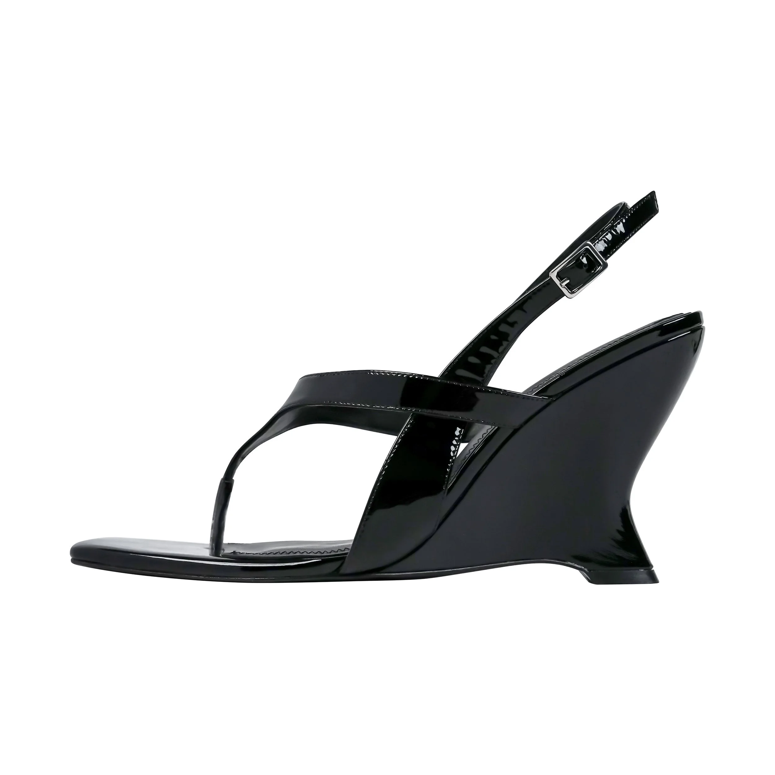 ロードウォリアー　15ポンド サムレス Naomi Sculpted Wedge Sandal in Leather – Women's Extended Sizes 9